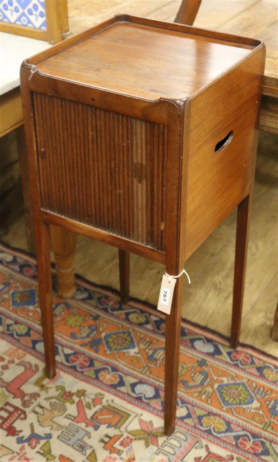 A George III mahogany tambour front cabinet W.36cm